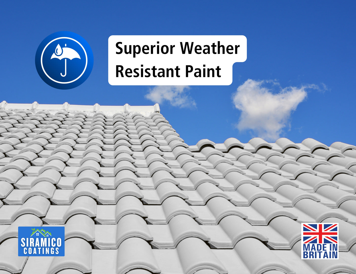 Brick & Tile Paint - Matt White - 1 Litre, 2.5 Litres or 5 Litres