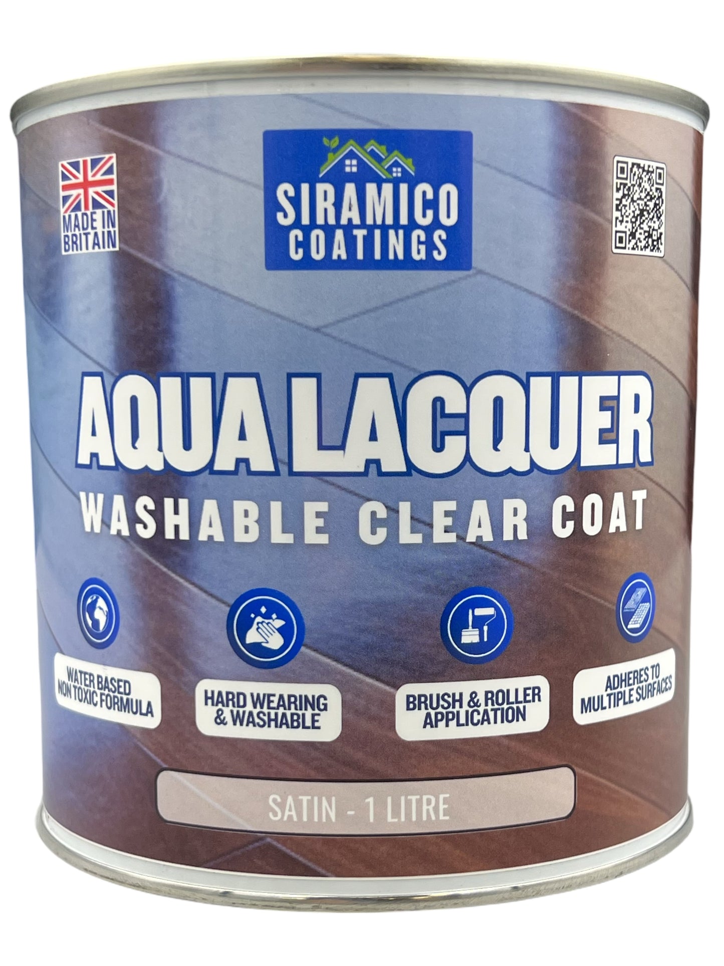 Aqua Lacquer | 1 Litre - Clear Gloss & Satin | Siramico Coatings