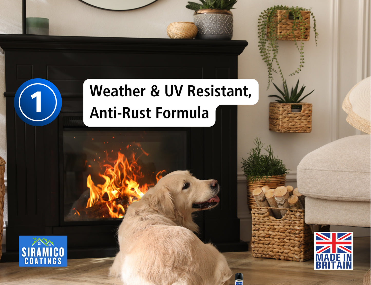 BBQ & Stove High Temperature up to 1000°C Paint | 500ml or 1 Litre  Black, White or Red - Matt | Siramico Coatings