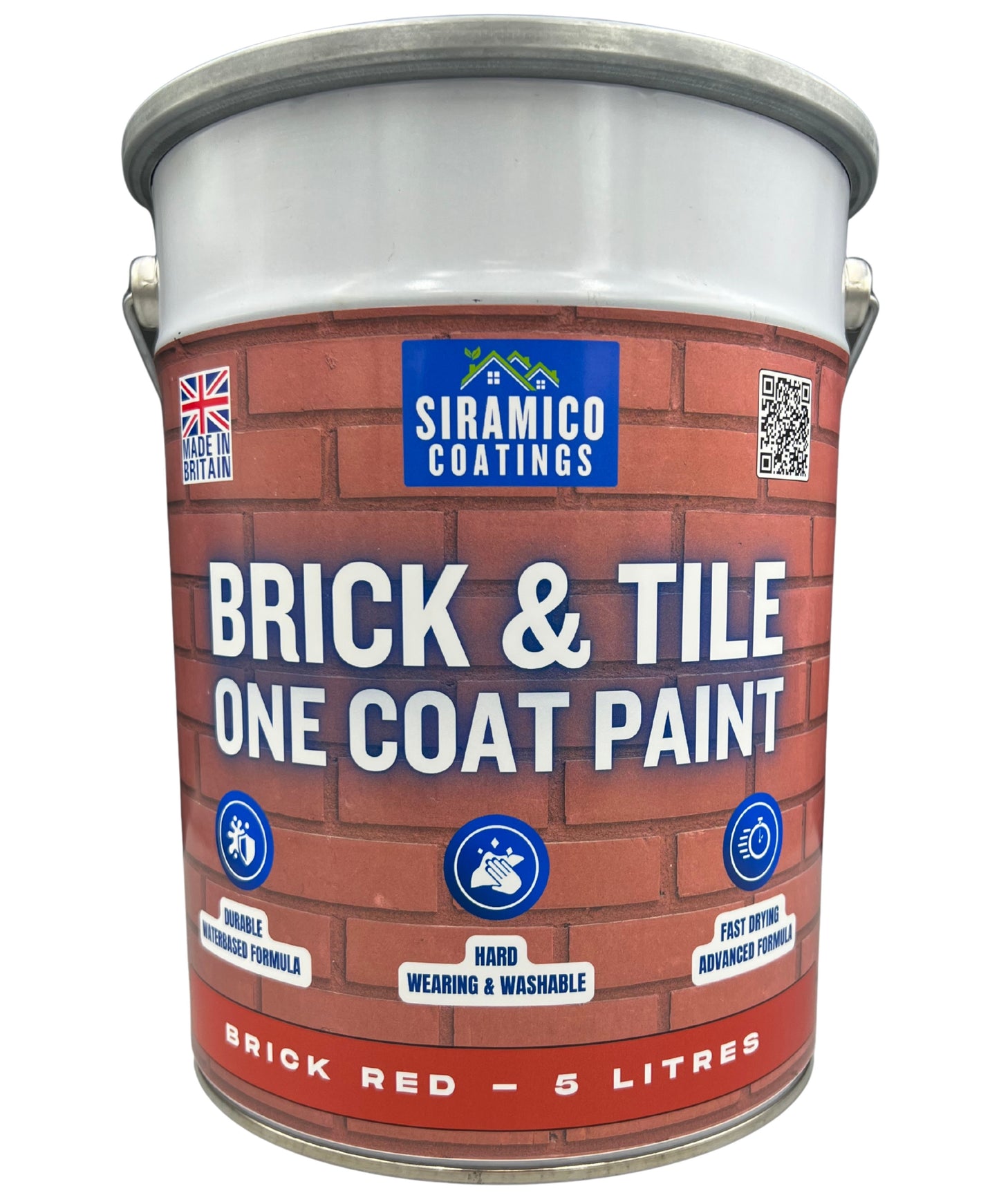 Brick & Tile Paint - Brick Red - 1, 2.5 & 5 Litre
