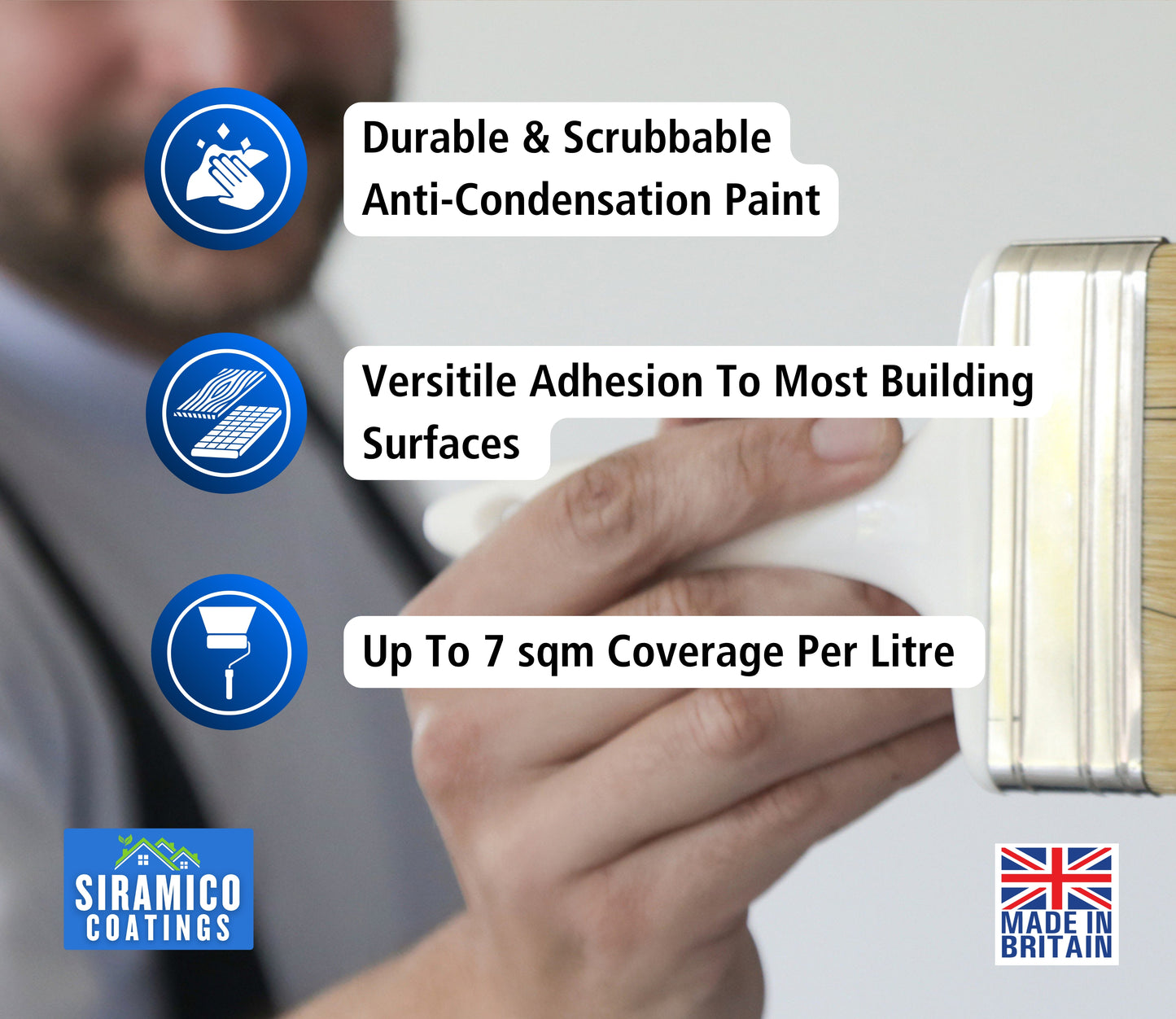 Anti Condensation Thermal Paint | 1 & 5 Litres - Matt White | British Made | Siramico Coatings