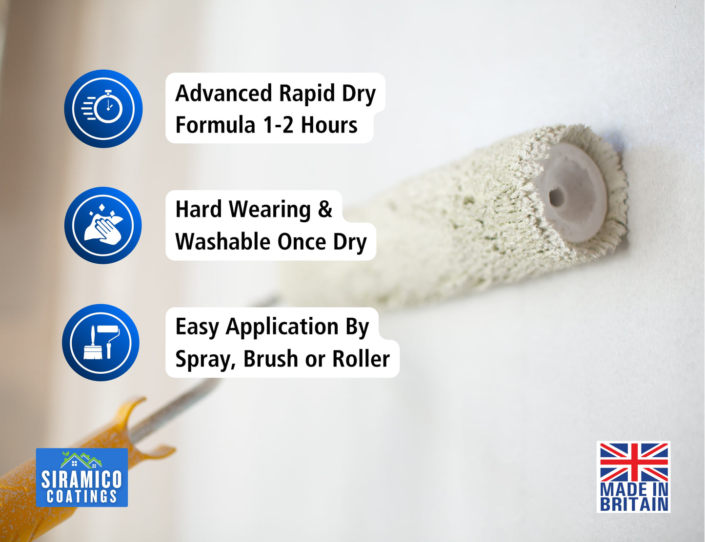 Anti Mould Paint | 1 & 5 Litres - Matt White | Siramico Coatings