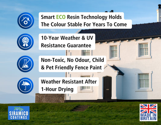 One Coat All in One Masonry Paint with Primer & Sealer | 500ml or 5 Litres - Matt | White - Red - Black - Mid Grey - Dark Grey