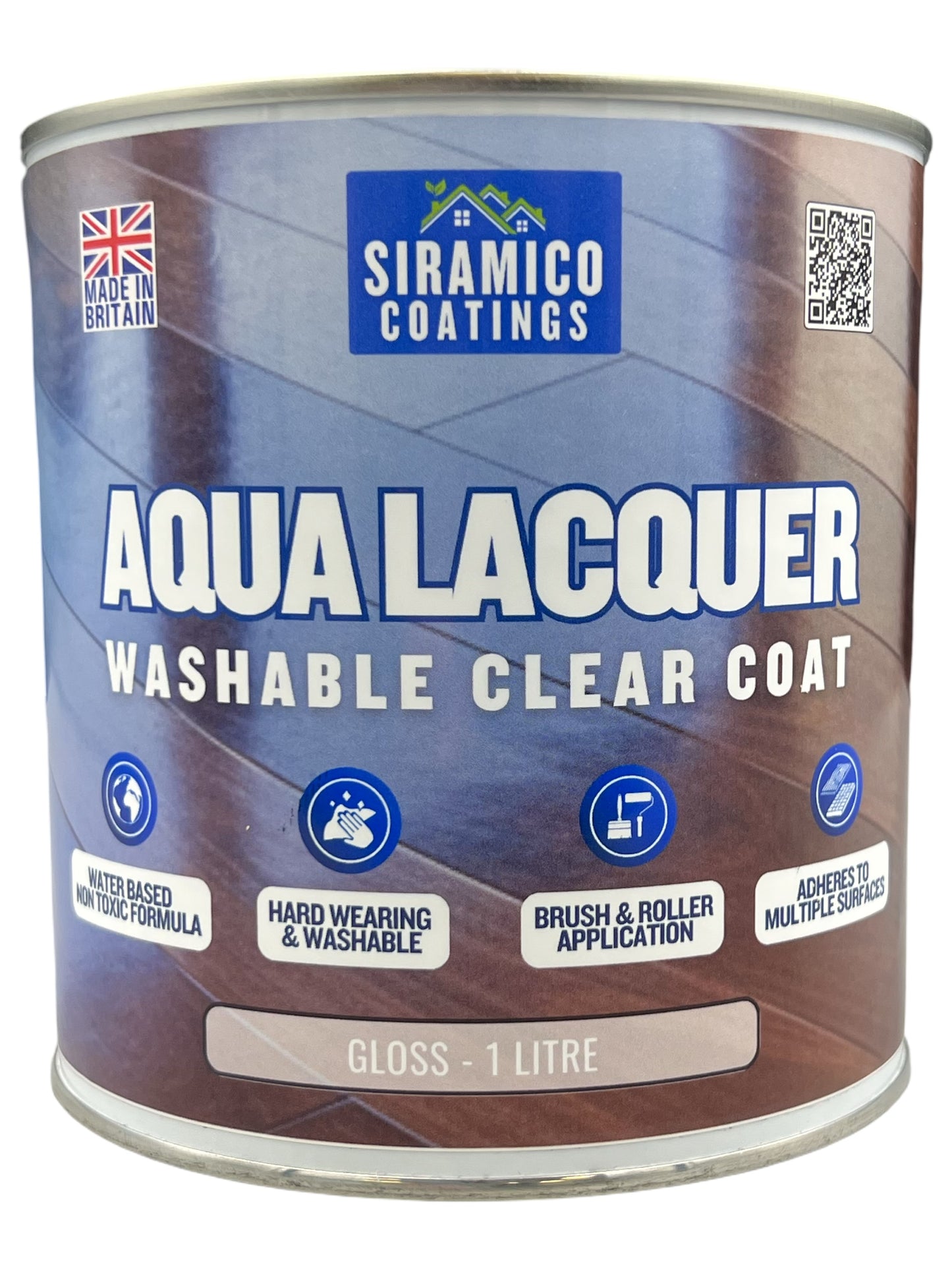 Aqua Lacquer | 1 Litre - Clear Gloss & Satin | Siramico Coatings