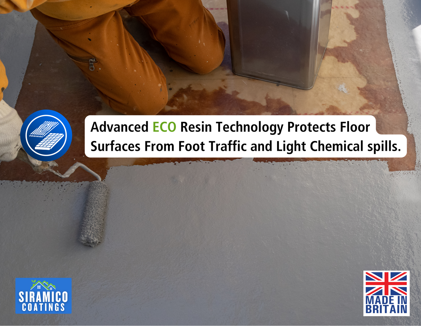 One Coat Anti-Slip Floor Paint | 1 Litre I Waterbased, Quick Drying Formula | Black - Dark Grey - Mid Grey - Light Grey - White