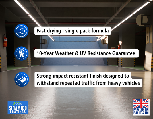 One Coat - Ultra Heavy Duty Primerless Garage Floor Paint - 5 Litres - White - Green - Light Grey - Brown - Anthracite