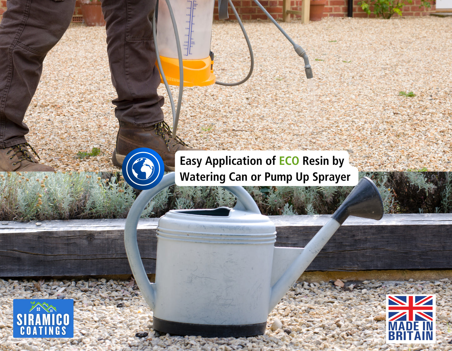 GRAVELHOLD ECO Resin Glue | 5 litres | Waterbased Binder for Gravel Stones and Mulch on Borders, Patios & Garden Paths. Non Toxic & Pet Friendly