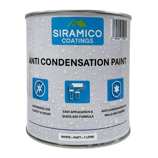 Anti Condensation Paint | 1 & 5 Litres - Matt White  | Siramico Coatings