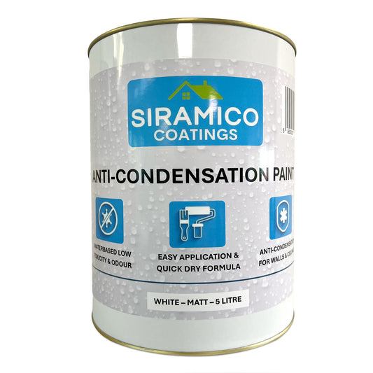 Anti Condensation Paint | 1 & 5 Litres - Matt White  | Siramico Coatings