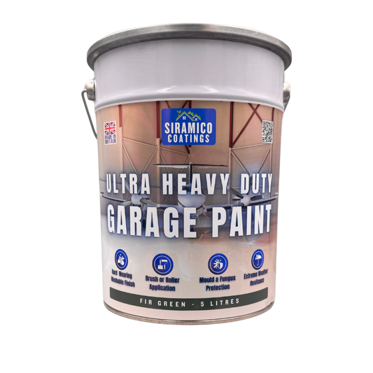 One Coat - Ultra Heavy Duty Primerless Garage Floor Paint - 5 Litres - White - Green - Light Grey - Brown - Anthracite