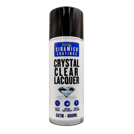 Crystal Clear Lacquer | Gloss, Satin & Matt - 400ml Aerosol | Multi-Surface Protection