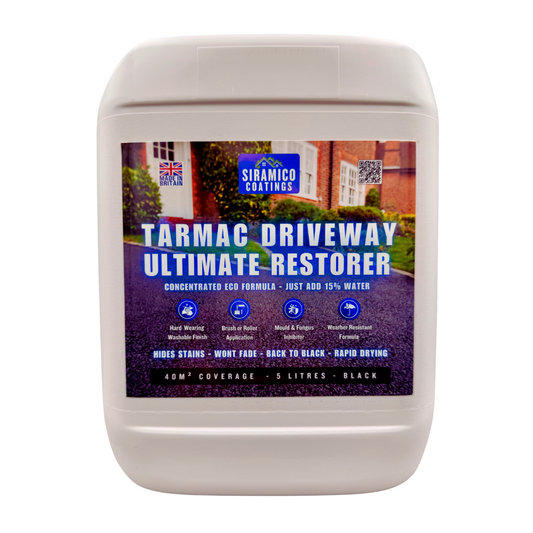 Ultimate Black Tarmac Driveway Restorer & Sealer - Eco Concentrated Formula - 40 m² Coverage - Heavy Duty
