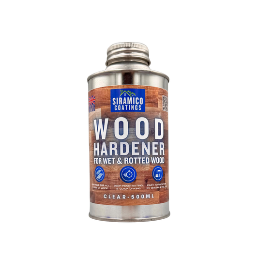 Siramico Coatings | Wood Hardener for Rotted Wood | 500ml | Clear Deep Penetrating Wood Hardener | Treats All Types of Timber