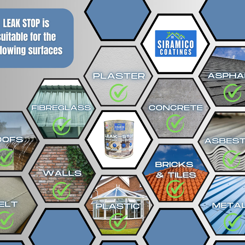 Leak-Stop™ Rapid Roof Repair | Black - 1 or 2.5 Litres | Instant Leak Prevention Solution