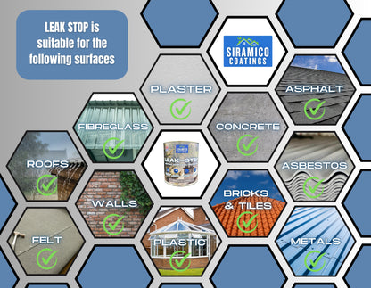Leak-Stop™ Rapid Roof Repair | Grey 1 Litre or 2.5 Litres | Leak Prevention Solution