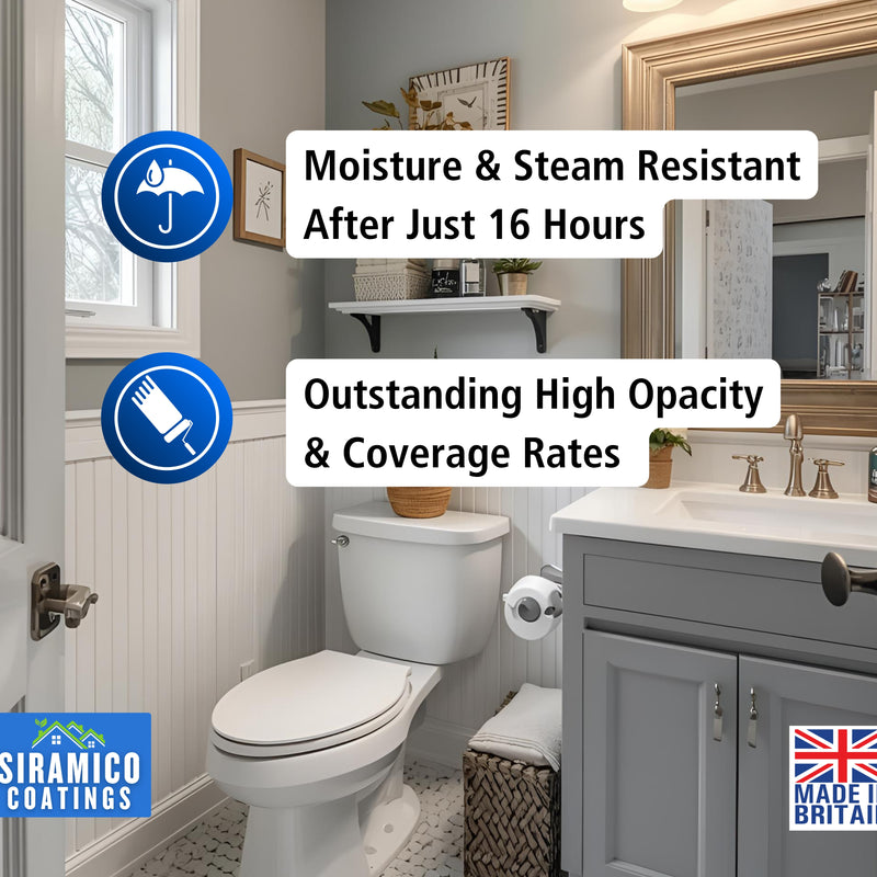 Anti Condensation Thermal Paint | 1 & 5 Litres - Matt White | British Made | Siramico Coatings