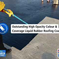 Siramico Coatings Liquid Rubber Roof Coating | 500ml & 1 Litre | Instant Leak Seal Technology I Quick Drying, One Coat Waterproofing Sealant | Black, Grey & Clear