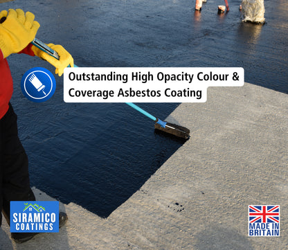 Siramico - Asbestos Guard™ | Sealant Paint & Coating - Full Protection for Cladding, Gutters and Roofs | 1 Litre or 5 Litres - Clear, Grey or Black