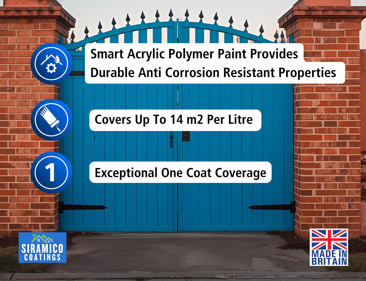 Direct To Rust | 1 Litre - Satin | Siramico Coatings