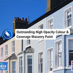 One Coat All in One Masonry Paint with Primer & Sealer | 500ml or 5 Litres - Matt | White - Red - Black - Mid Grey - Dark Grey