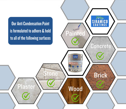 Anti Condensation Thermal Paint | 1 & 5 Litres - Matt White | British Made | Siramico Coatings