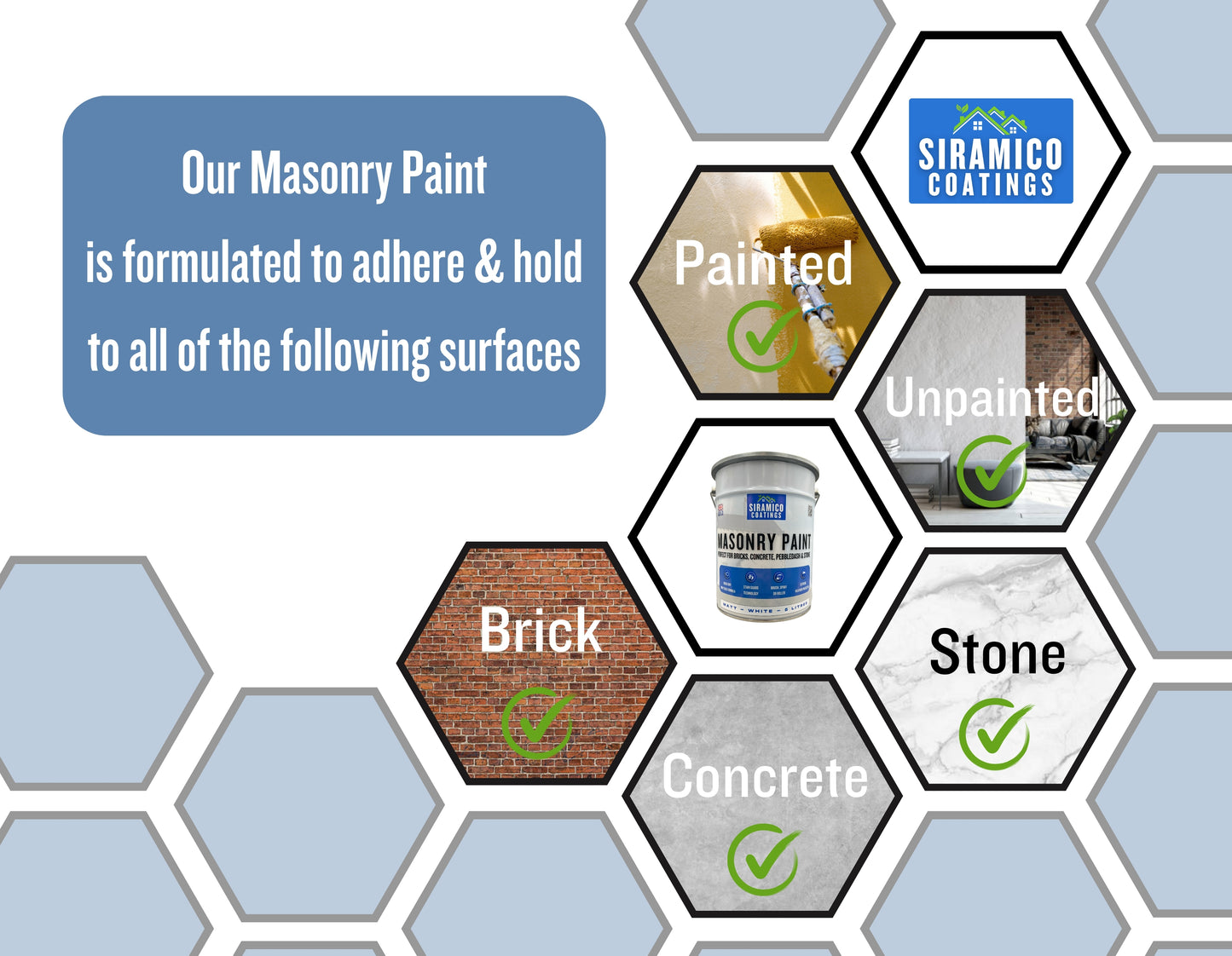 One Coat All in One Masonry Paint with Primer & Sealer | 500ml or 5 Litres - Matt | White - Red - Black - Mid Grey - Dark Grey