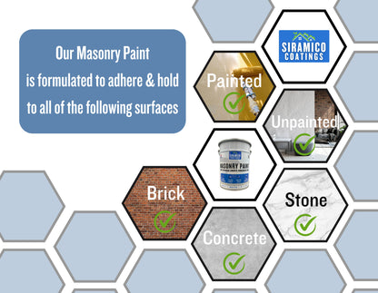 One Coat All in One Masonry Paint with Primer & Sealer | 500ml or 5 Litres - Matt | White - Red - Black - Mid Grey - Dark Grey