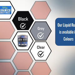 Siramico Coatings Liquid Rubber Roof Coating | 500ml & 1 Litre | Instant Leak Seal Technology I Quick Drying, One Coat Waterproofing Sealant | Black, Grey & Clear