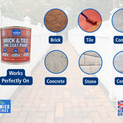 Brick & Tile Paint - Brick Red - 1, 2.5 & 5 Litre