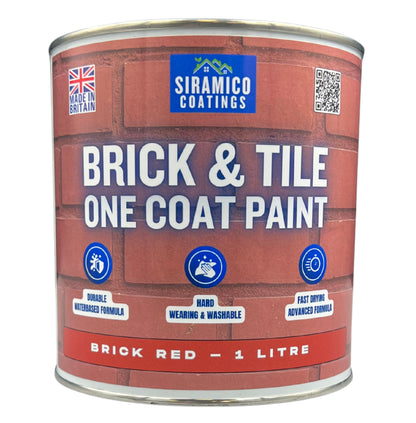 Brick & Tile Paint - Brick Red - 1, 2.5 & 5 Litre