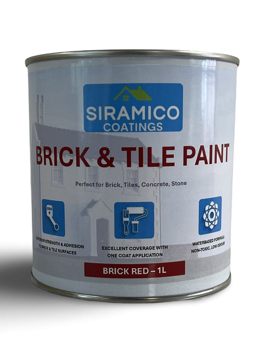 Brick & Tile Paint - Brick Red - 1, 2.5 & 5 Litre