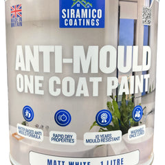 Anti Mould Paint | 1 & 5 Litres - Matt White | Siramico Coatings