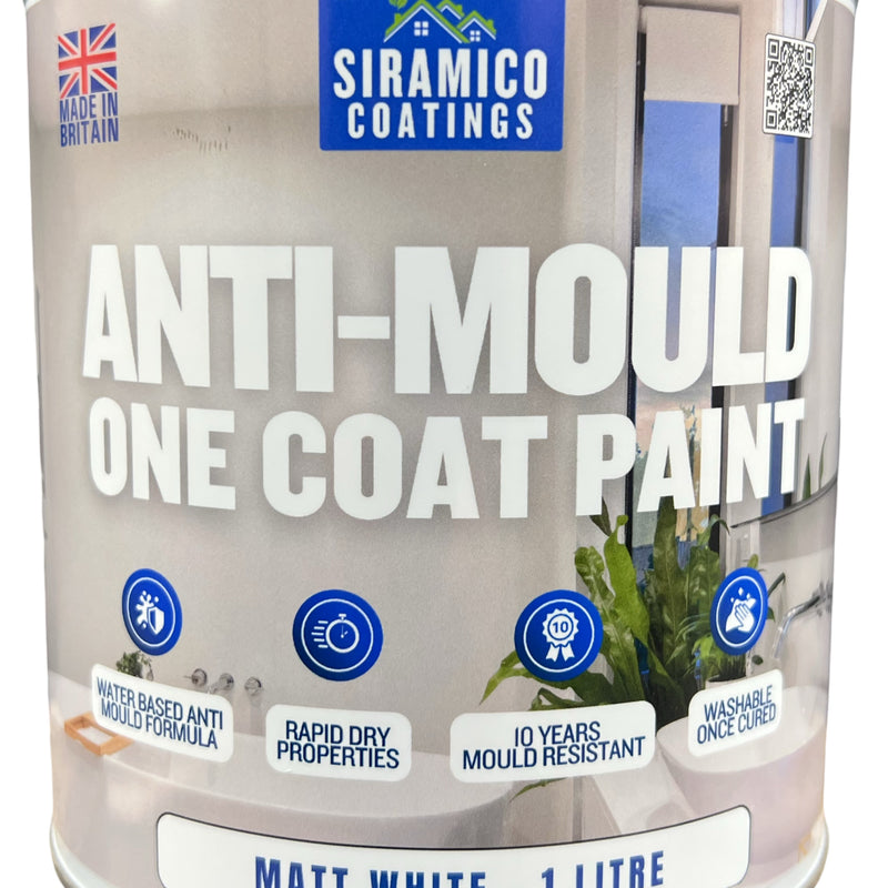 Anti Mould Paint | 1 & 5 Litres - Matt White | Siramico Coatings