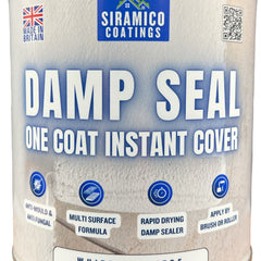 Damp Seal One Coat | 1, 2.5 & 5 Litres - Matt White | Siramico Coatings