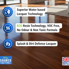 Aqua Lacquer | 5 Litres - Clear Gloss or Satin | Siramico Coatings