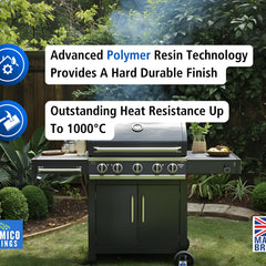 BBQ & Stove High Temperature up to 1000°C Paint | 500ml or 1 Litre  Black, White or Red - Matt | Siramico Coatings