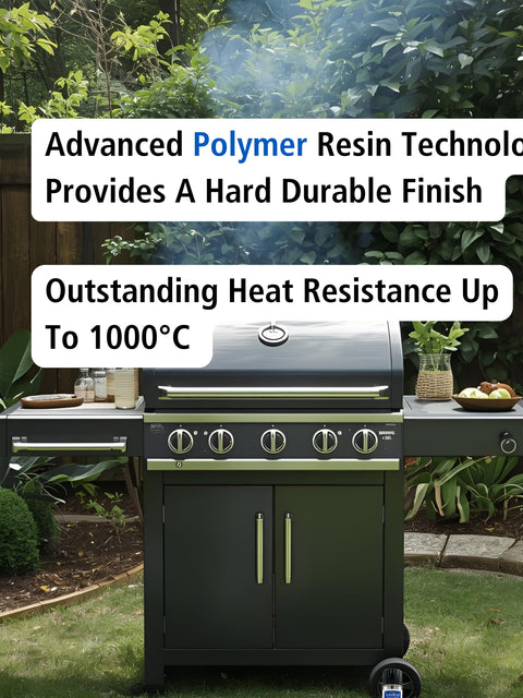 BBQ & Stove High Temperature up to 1000°C Paint | 500ml or 1 Litre  Black, White or Red - Matt | Siramico Coatings