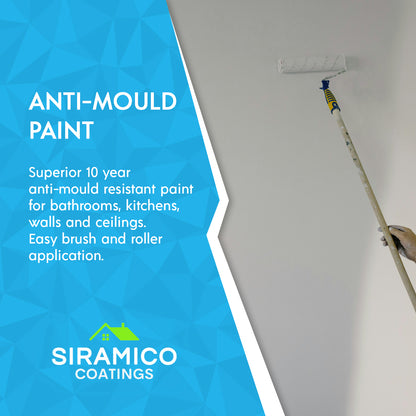 Anti Mould Paint | 1 Litre - Matt White | Siramico Coatings