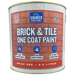 Brick & Tile Paint - Brick Red - 1, 2.5 & 5 Litre
