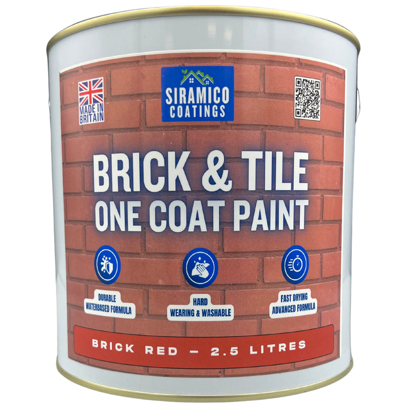 Brick & Tile Paint - Brick Red - 1, 2.5 & 5 Litre