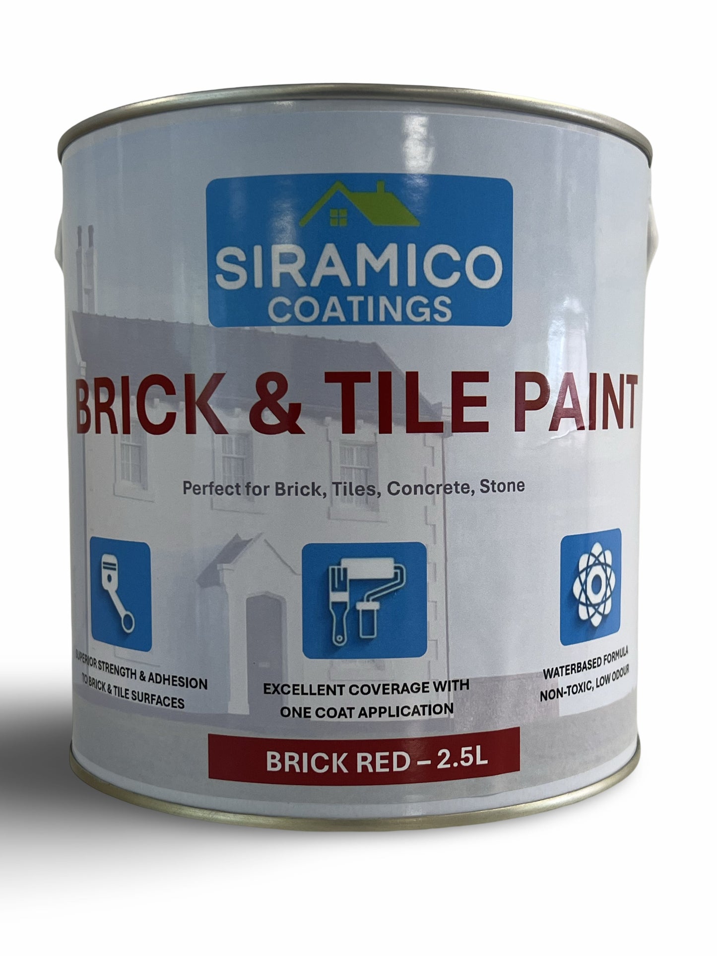 Brick & Tile Paint - Brick Red - 1, 2.5 & 5 Litre