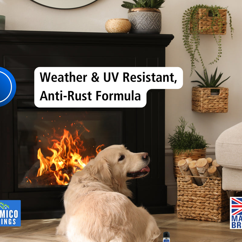 BBQ & Stove High Temperature up to 1000°C Paint | 500ml or 1 Litre  Black, White or Red - Matt | Siramico Coatings