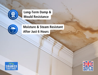 Damp Seal One Coat | 1, 2.5 & 5 Litres - Matt White | Siramico Coatings