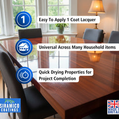 Aqua Lacquer |  1 Litre - Clear Gloss & Satin | Siramico Coatings