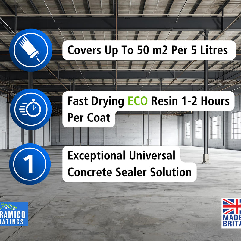 Concrete Sealer Clear - 5 L Durable Dustproofing Sealant for Concrete Surfaces