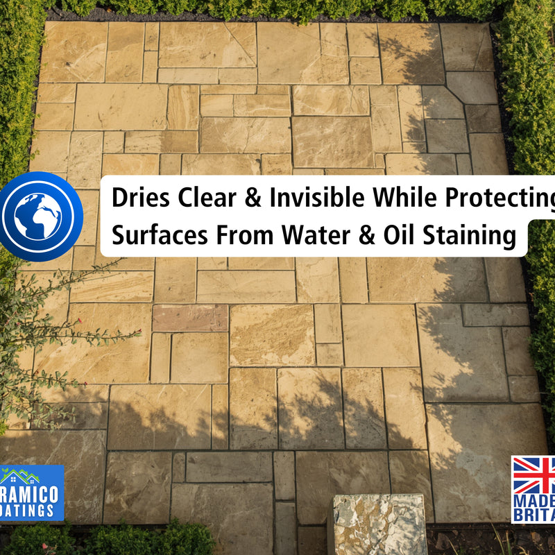 Natural Stone Sealer 5L I Water-Based Stone Impregnator & Sealant I Breathable Patio Sealer for Sandstone, Limestone, Granite, Slate & Concrete
