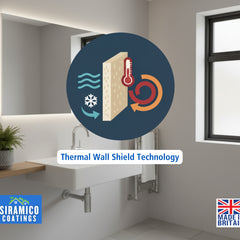 Thermal Insulation Coating for Walls, Cladding and Containers - White Matt Finish