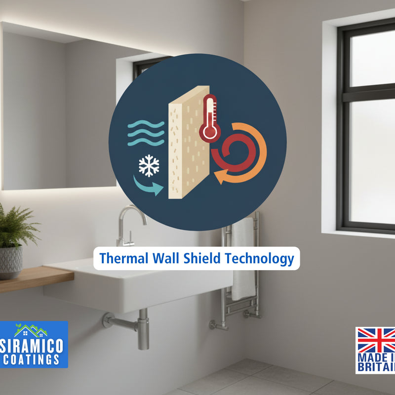 Thermal Insulation Coating for Walls, Cladding and Containers - White Matt Finish