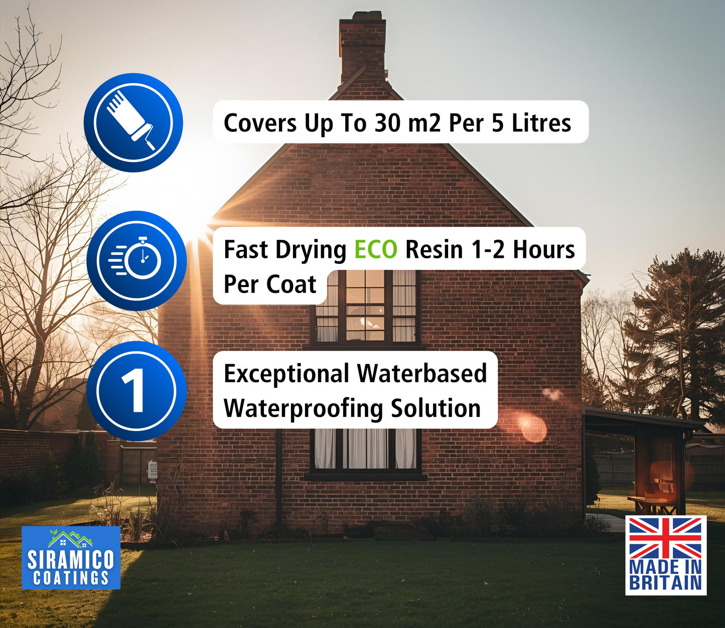 Premium Clear Water Sealer | 5 L | Water Repellant Clear Sealer Brick & Concrete