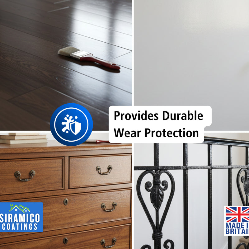 Aqua Lacquer |  1 Litre - Clear Gloss & Satin | Siramico Coatings